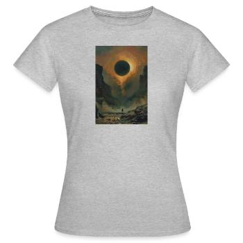 Orangefarbene Finsternis - Frauen T-Shirt - Grau meliert - Vorne - AI Model Female 172 dark (172cm)