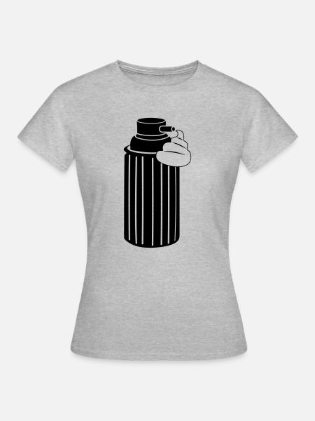 Rasiercreme - Frauen T-Shirt - Grau meliert