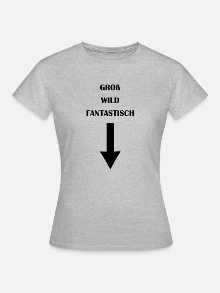 MannesDing Beschreibung - Frauen T-Shirt - Grau meliert