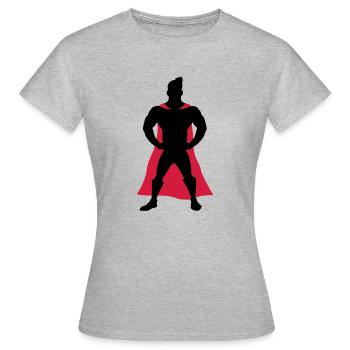 Superhero - Women's T-Shirt - heather grey - Front - AI Model Female 172 dark (172cm)