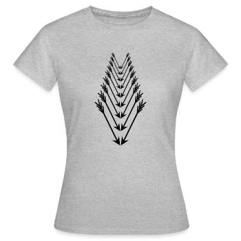 cool pattern rain rain dart rain many arrows - Women's T-Shirt - heather grey - Front - AI Model Female 172 dark (172cm)