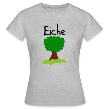 Eiche Baum - Frauen T-Shirt - Grau meliert - Vorne - AI Model Female 172 dark (172cm)
