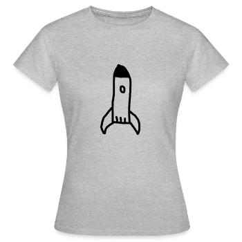 Rocket - Frauen T-Shirt - Grau meliert - Vorne - AI Model Female 172 dark (172cm)