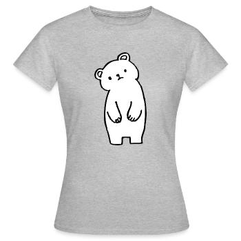 ours en peluche - T-shirt Femme - gris chiné - Devant - AI Model Female 172 dark (172cm)