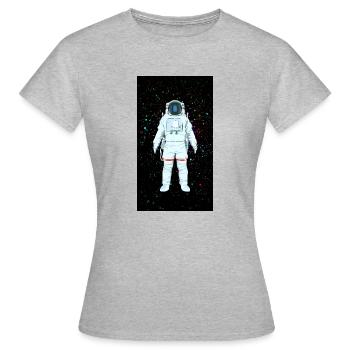 Un astronaute en combinaison spatiale - T-shirt Femme - gris chiné - Devant - AI Model Female 172 dark (172cm)