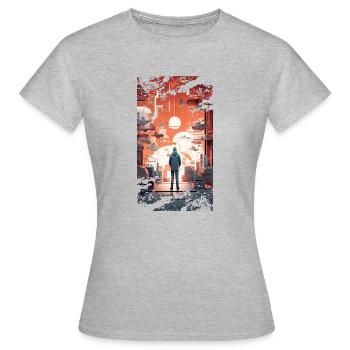 industrial City, Industrial Design - Women's T-Shirt - heather grey - Front - AI Model Female 172 dark (172cm)