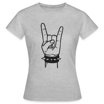 Music metal métalleux Métal music - T-shirt Femme - gris chiné - Devant - AI Model Female 172 dark (172cm)