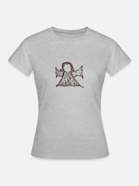 Engel - Frauen T-Shirt - Grau meliert