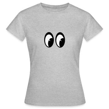 yeux - T-shirt Femme - gris chiné - Devant - AI Model Female 172 dark (172cm)