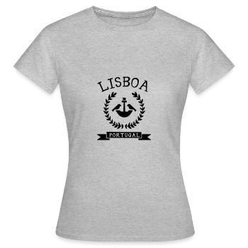 Armoiries de Lisbonne Portugal - T-shirt Femme - gris chiné - Devant - AI Model Female 172 dark (172cm)