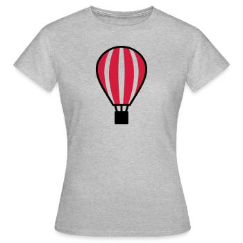 Ballon - Frauen T-Shirt - Grau meliert - Vorne - AI Model Female 172 dark (172cm)