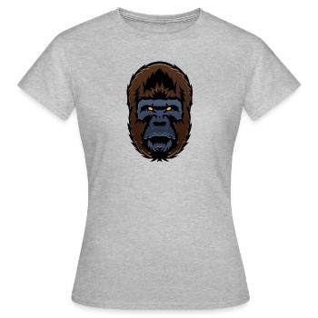 Gorilla Affe Primaten Gorilla 704 o - Frauen T-Shirt - Grau meliert - Vorne - AI Model Female 172 dark (172cm)