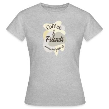 Café et amis - T-shirt Femme - gris chiné - Devant - AI Model Female 172 dark (172cm)