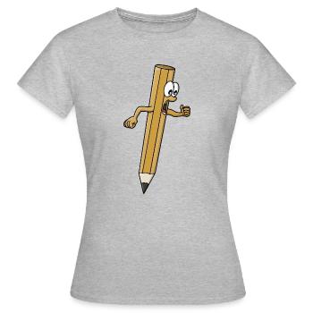 Running Pencil - Women's T-Shirt - heather grey - Front - AI Model Female 172 dark (172cm)