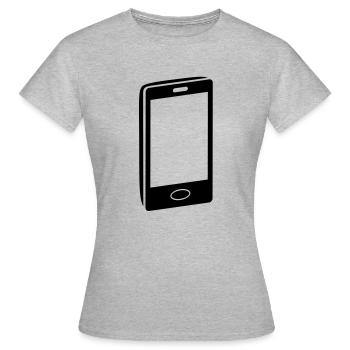 Handy symbol - Frauen T-Shirt - Grau meliert - Vorne - AI Model Female 172 dark (172cm)