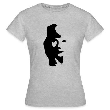 Saxofon - Frauen T-Shirt - Grau meliert - Vorne - AI Model Female 172 dark (172cm)