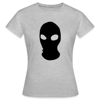 Masque - T-shirt Femme - gris chiné - Devant - AI Model Female 172 dark (172cm)
