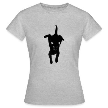 Teppich Katze - Frauen T-Shirt - Grau meliert - Vorne - AI Model Female 172 dark (172cm)