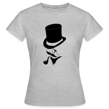 Gentleman Black Cylinder - Women's T-Shirt - heather grey - Front - AI Model Female 172 dark (172cm)
