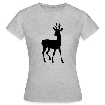 Rehbock - Frauen T-Shirt - Grau meliert - Vorne - AI Model Female 172 dark (172cm)