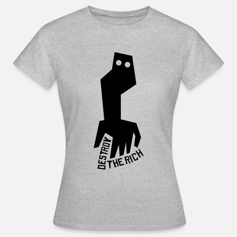 DESTROY THE RICH - Women's T-Shirt - heather grey