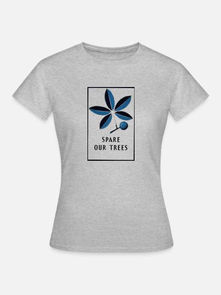 Blaue Natur - Frauen T-Shirt - Grau meliert