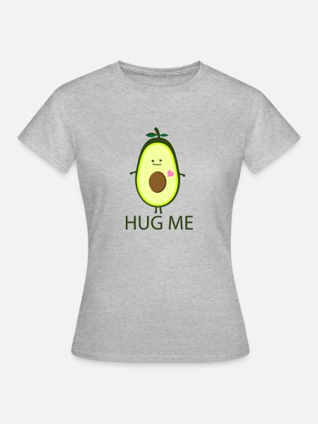 Hug me - Avocado - Frauen T-Shirt - Grau meliert