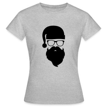 Santa Hipster - Women's T-Shirt - heather grey - Front - AI Model Female 172 dark (172cm)