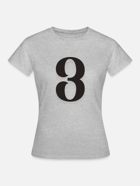 3 - Frauen T-Shirt - Grau meliert