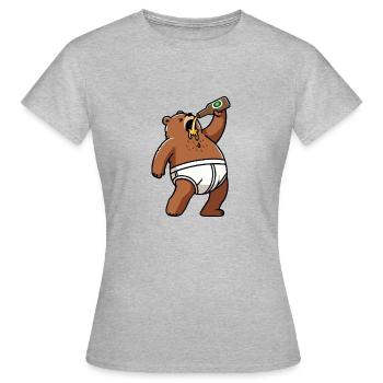Bärlin Bär Party Beer Berlin in Underpants - Women's T-Shirt - heather grey - Front - AI Model Female 172 dark (172cm)