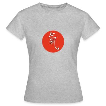 red chi - T-shirt Femme - gris chiné - Devant - AI Model Female 172 dark (172cm)
