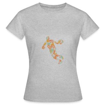Basket-ball - T-shirt Femme - gris chiné - Devant - AI Model Female 172 dark (172cm)