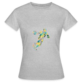 Basket-ball - T-shirt Femme - gris chiné - Devant - AI Model Female 172 dark (172cm)