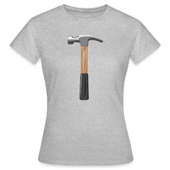 Hammer - Frauen T-Shirt - Grau meliert - Vorne - AI Model Female 172 dark (172cm)