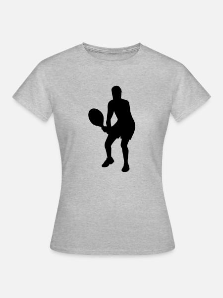 Tennis - Frauen T-Shirt - Grau meliert