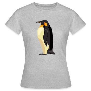manchot - T-shirt Femme - gris chiné - Devant - AI Model Female 172 dark (172cm)