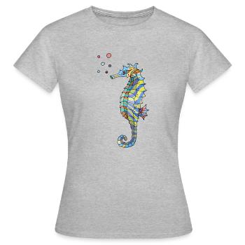 hippocampe - T-shirt Femme - gris chiné - Devant - AI Model Female 172 dark (172cm)