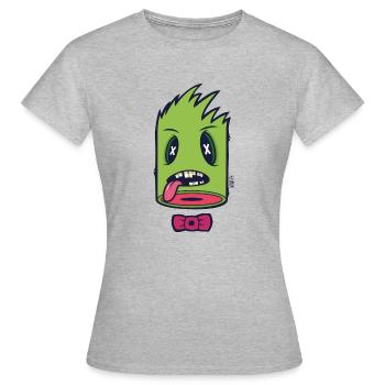 Worm Head - Frauen T-Shirt - Grau meliert - Vorne - AI Model Female 172 dark (172cm)