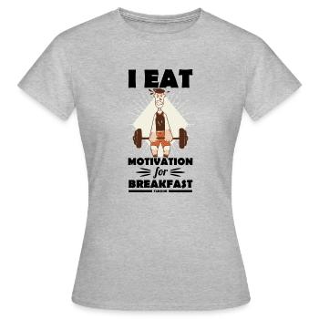 Motivation motivieren Karriere Positiv Geschenk - Frauen T-Shirt - Grau meliert - Vorne - AI Model Female 172 dark (172cm)