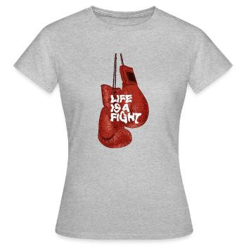 live - T-shirt Femme - gris chiné - Devant - AI Model Female 172 dark (172cm)