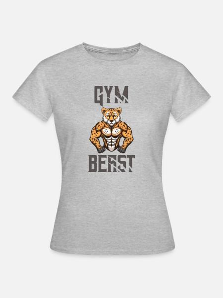 gepard gym beast - Frauen T-Shirt - Grau meliert