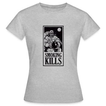 Smoking Kills - Frauen T-Shirt - Grau meliert - Vorne - AI Model Female 172 dark (172cm)