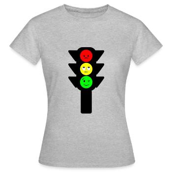 Joyeux feu de circulation - Motif pour enfants - T-shirt Femme - gris chiné - Devant - AI Model Female 172 dark (172cm)