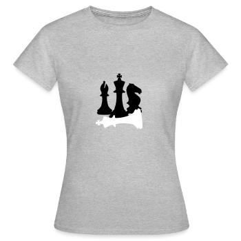 Chess, Checkmate - Women's T-Shirt - heather grey - Front - AI Model Female 172 dark (172cm)