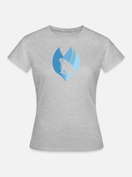 Frosch Teich - Frauen T-Shirt - Grau meliert