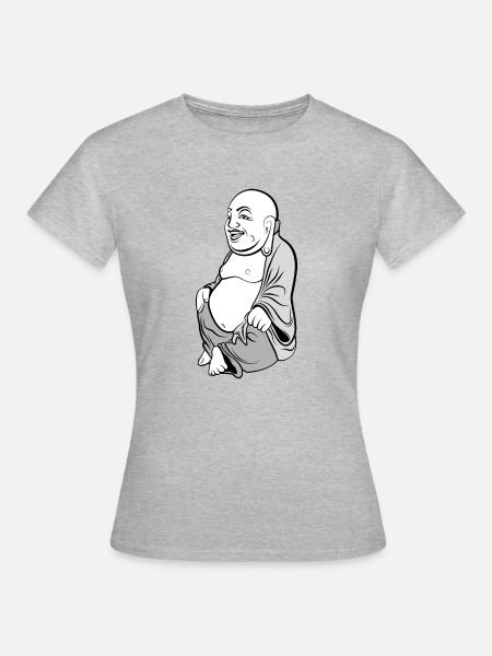 Buddha - Frauen T-Shirt - Grau meliert