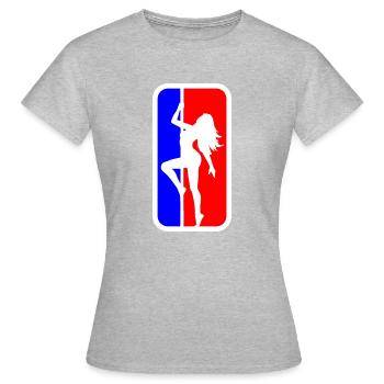 Poledance - Frauen T-Shirt - Grau meliert - Vorne - AI Model Female 172 dark (172cm)