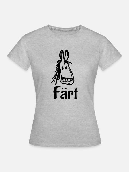 pferd färt - Frauen T-Shirt - Grau meliert