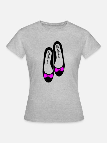 Ballerina 4 - Frauen T-Shirt - Grau meliert