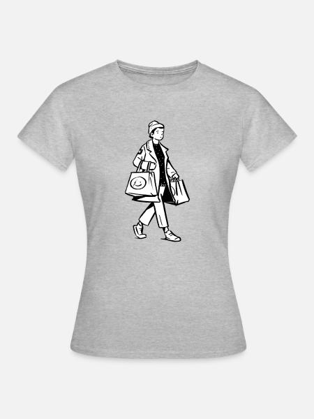 verbrauchen - Frauen T-Shirt - Grau meliert